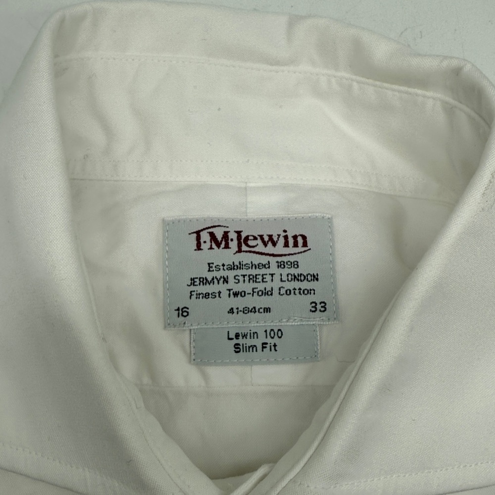 T.M.Lewin Classic White Cotton Shirt